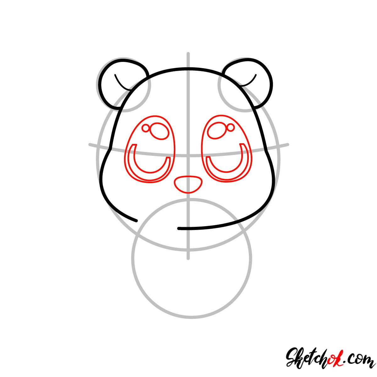 How to draw Pooh Bear chibi - step 04