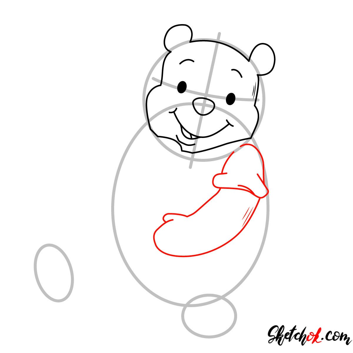 how to draw winnie the pooh with honey