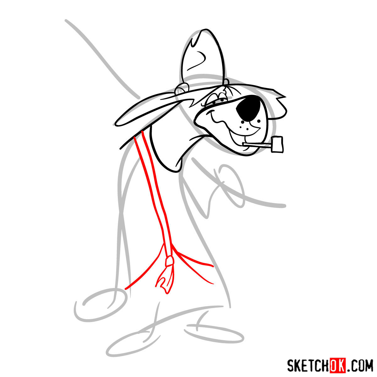 How to draw Paw Rugg - step 06