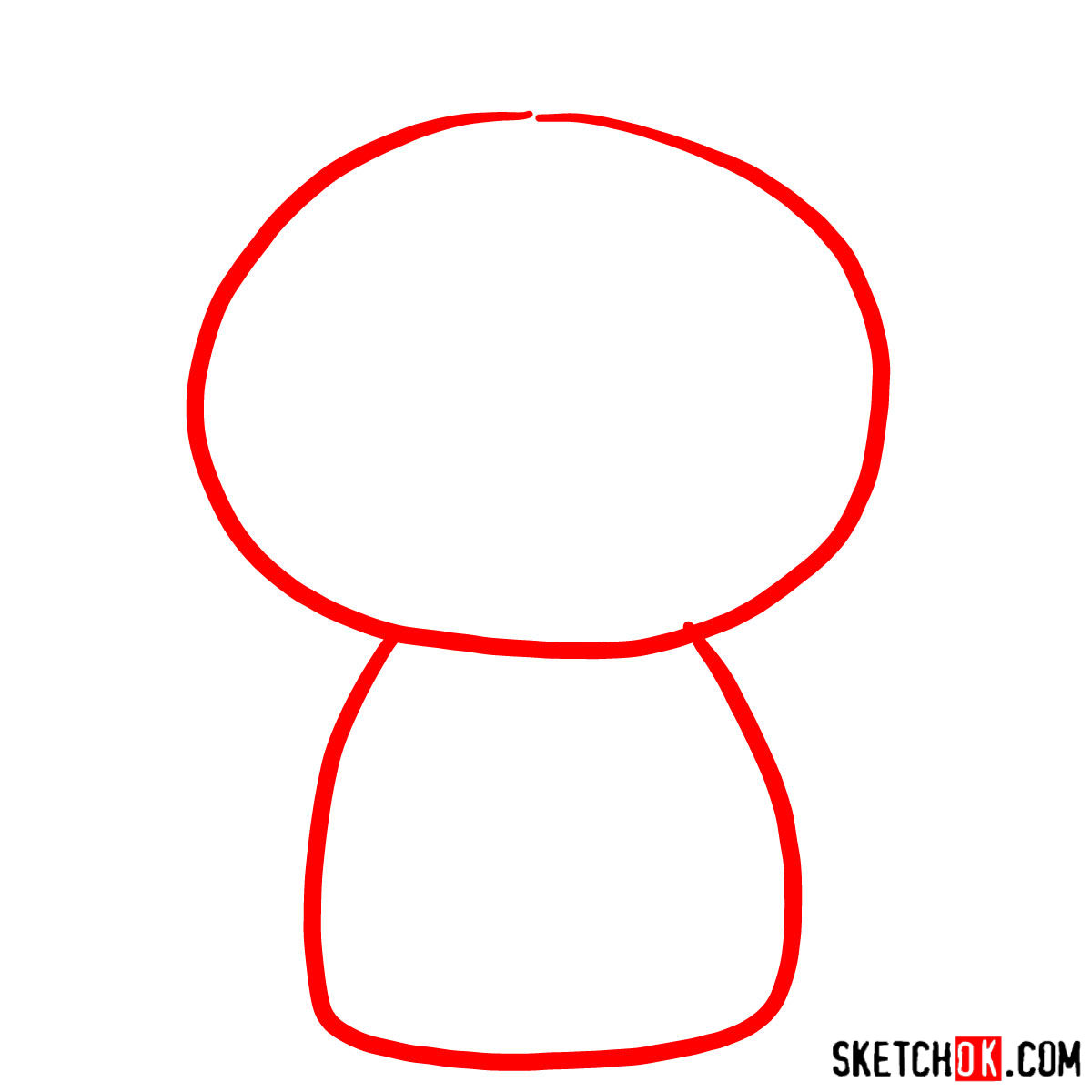How to draw Hello Kitty - step 01