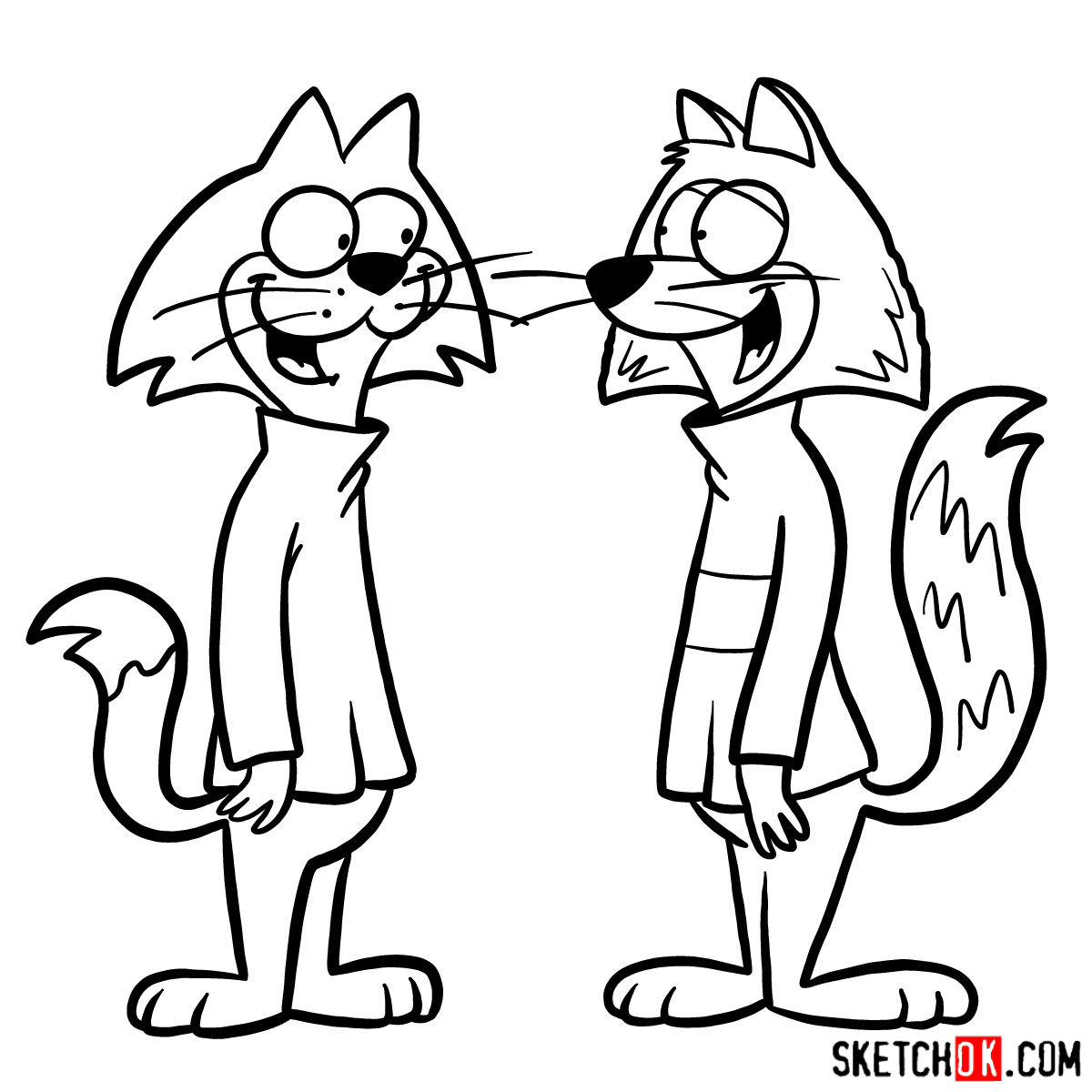 How to draw Fibber Fox and Choo Choo - step 16