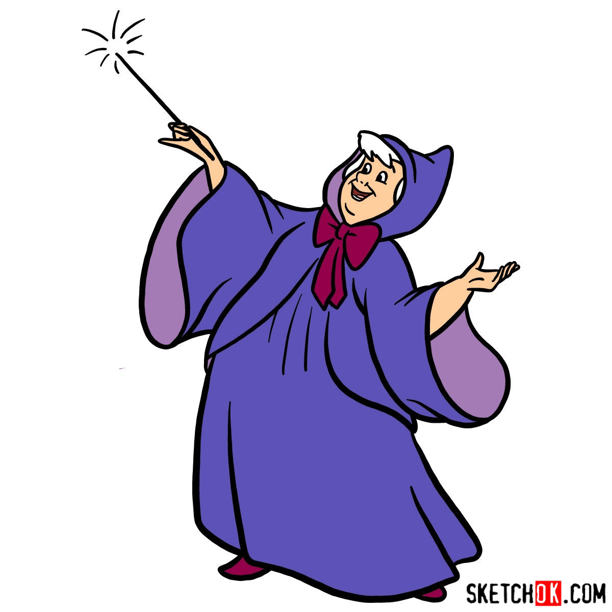 How to draw Fairy Godmother