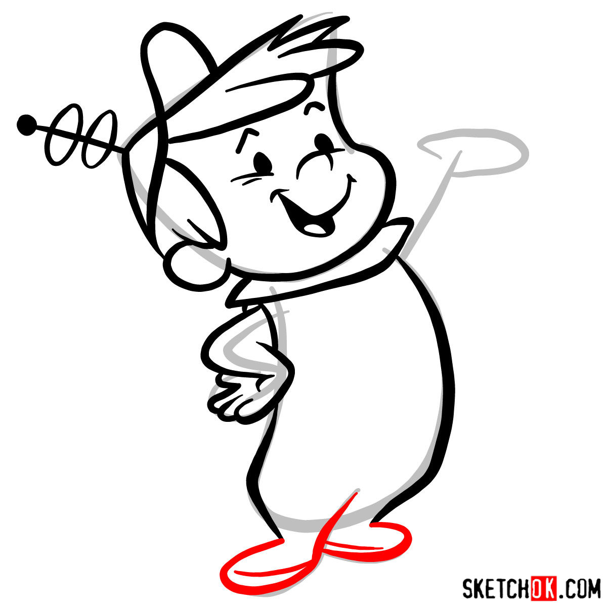 How to draw Elroy Jetson - step 07