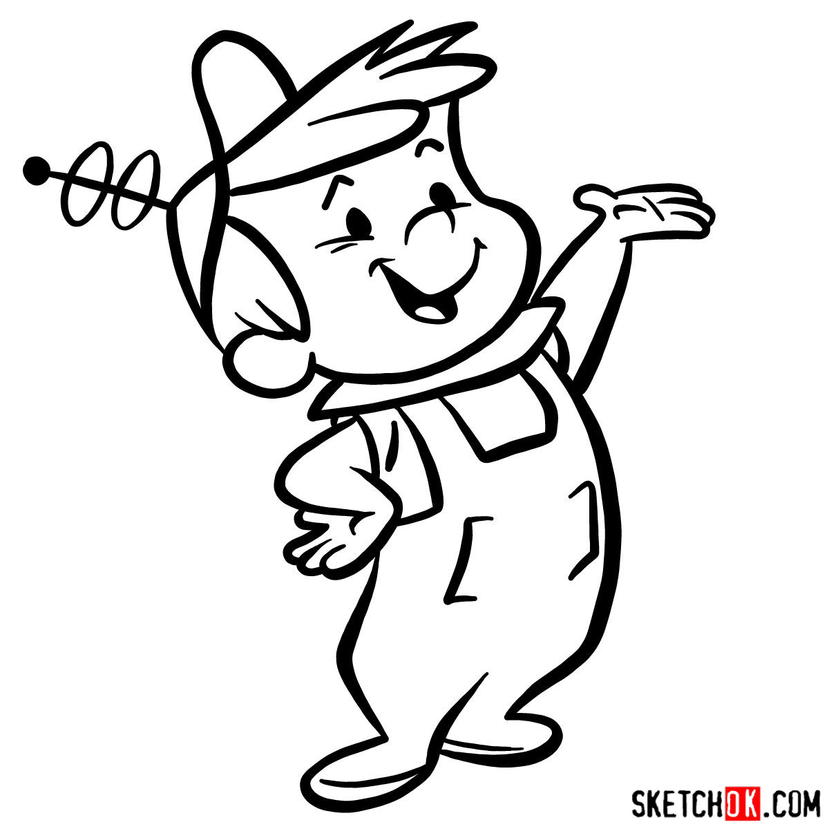 How to draw Elroy Jetson - step 10