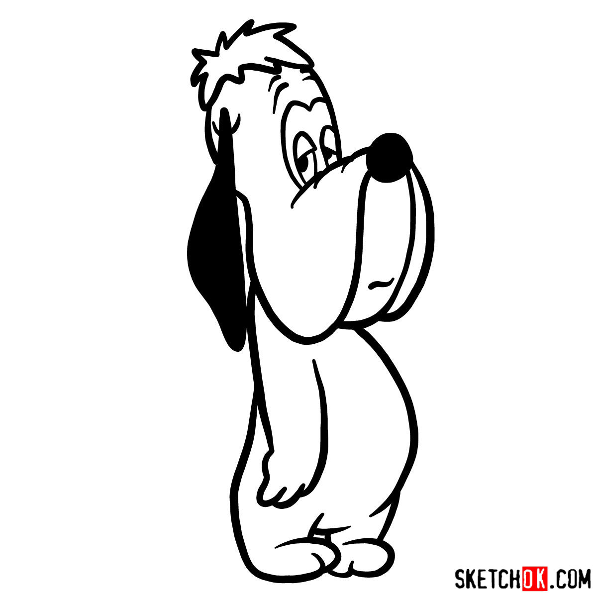 How To Draw Droopy Dog Step By Step Drawing Tutorials