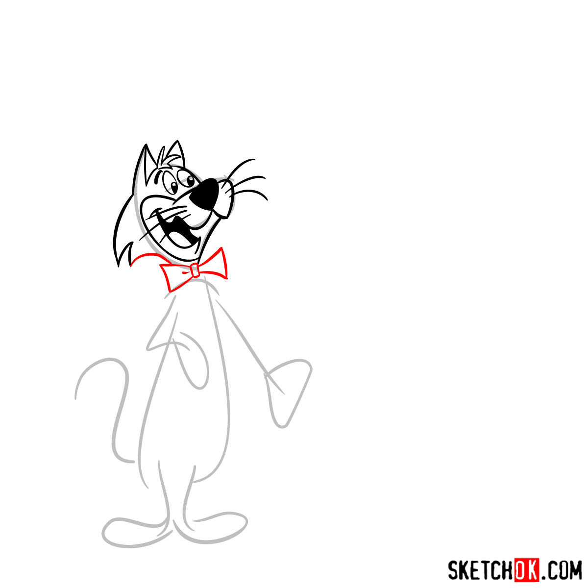 How to draw Pixie and Dixie and Mr. Jinks together -  step 06