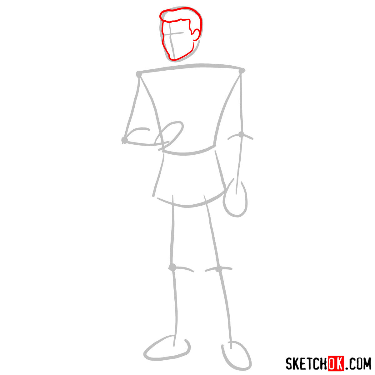 How to draw Prince Charming - step 02