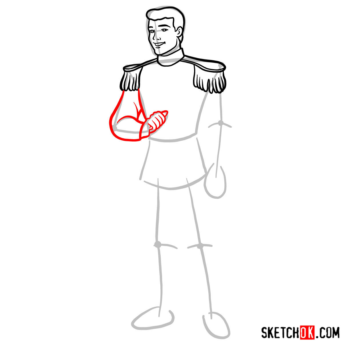 How to draw Prince Charming -  step 06