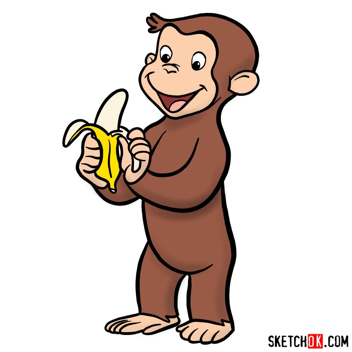 How To Draw Curious George Face » Springadvance