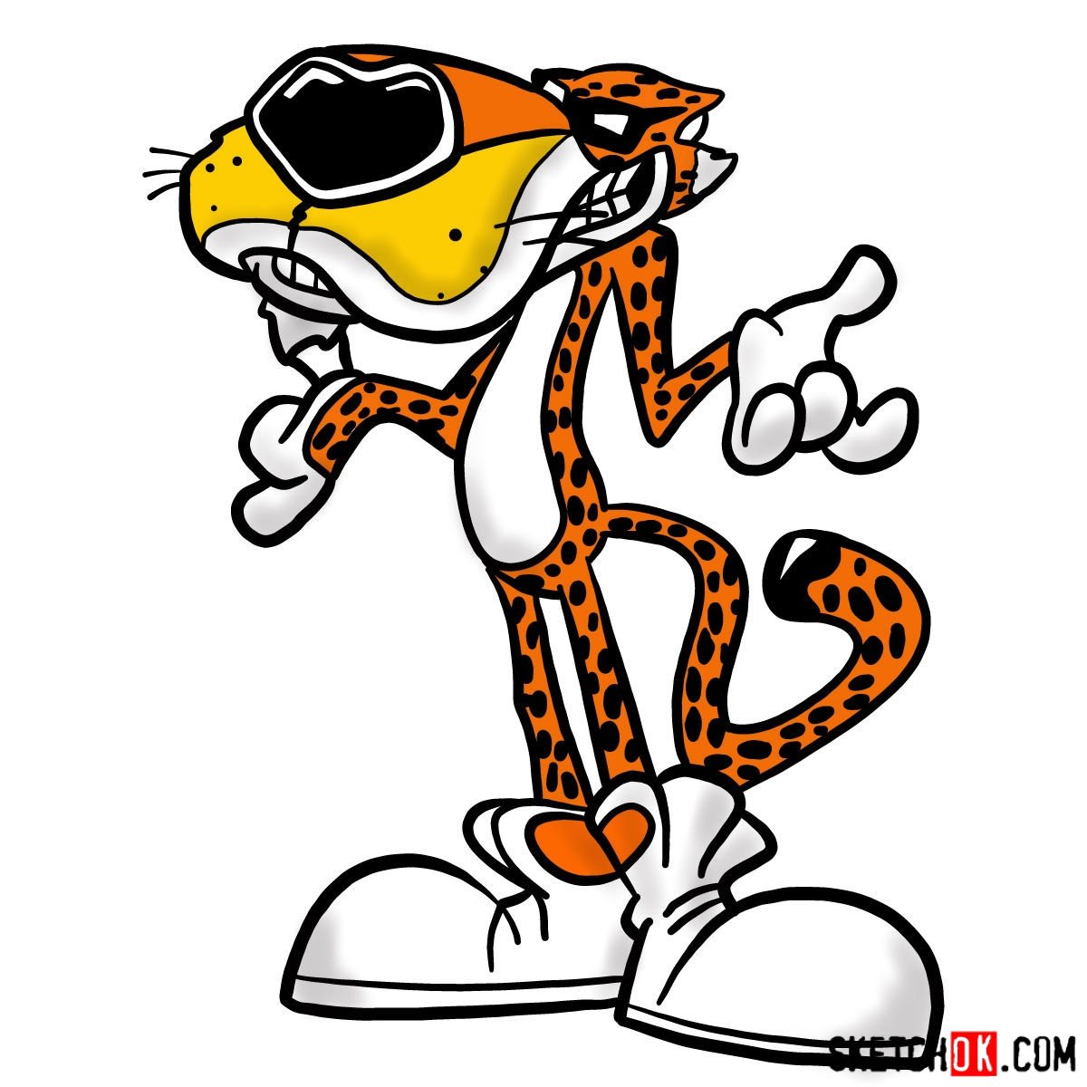 How to draw Chester Cheetah