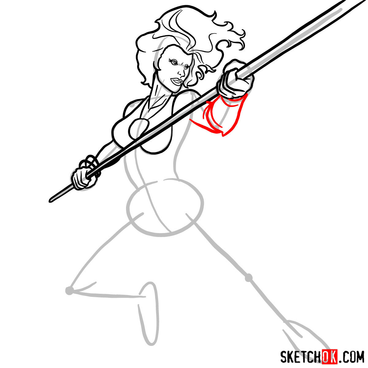How to draw Cheetara - step 09