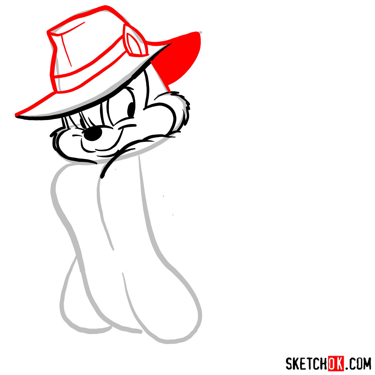 How to draw Chip and Dale together - step 04
