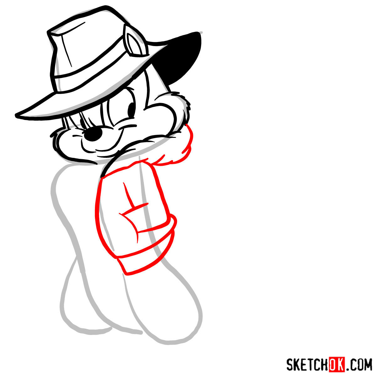 How to draw Chip and Dale together - step 05