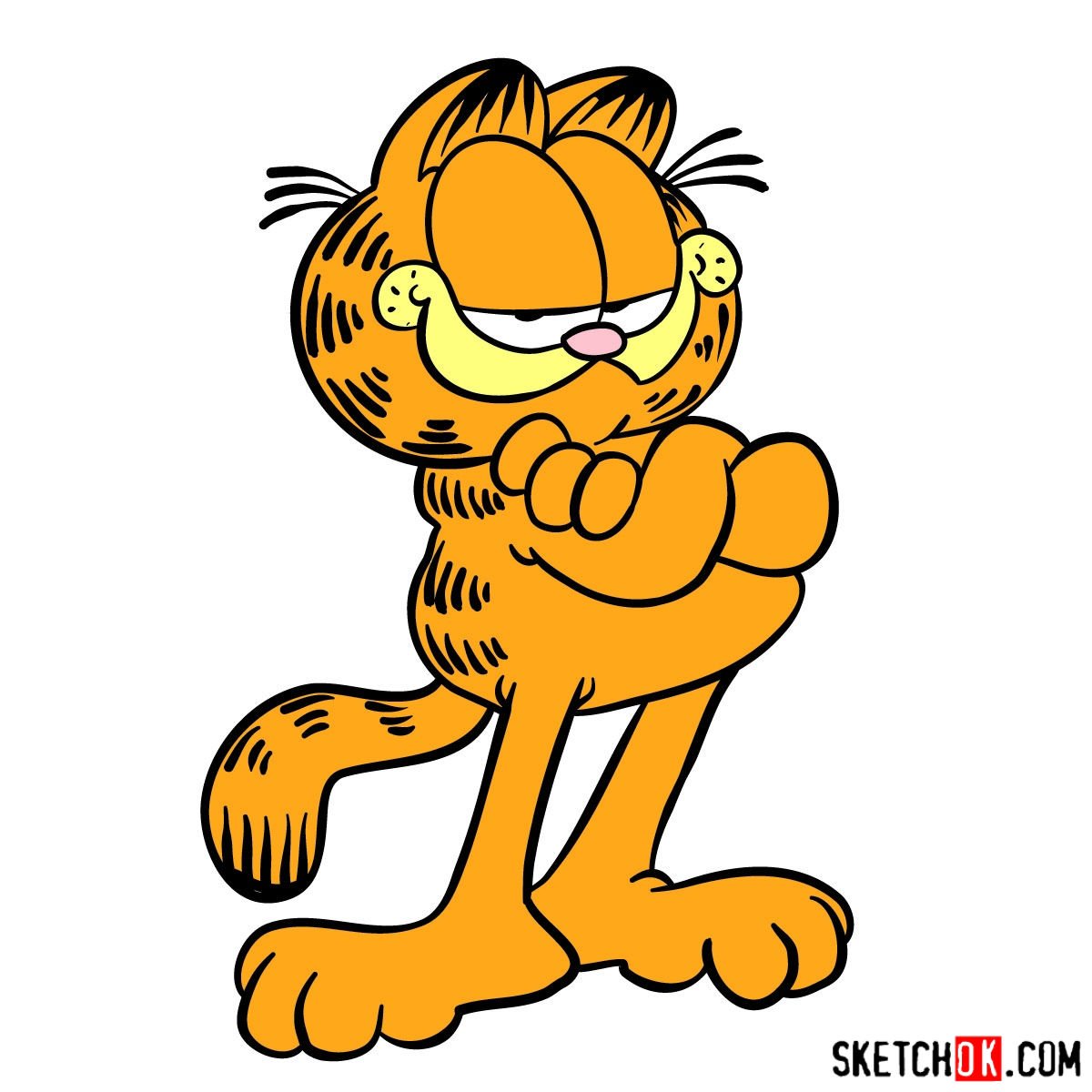 Learn How to Draw Garfield Garfield Step by Step  Drawing Tutorials