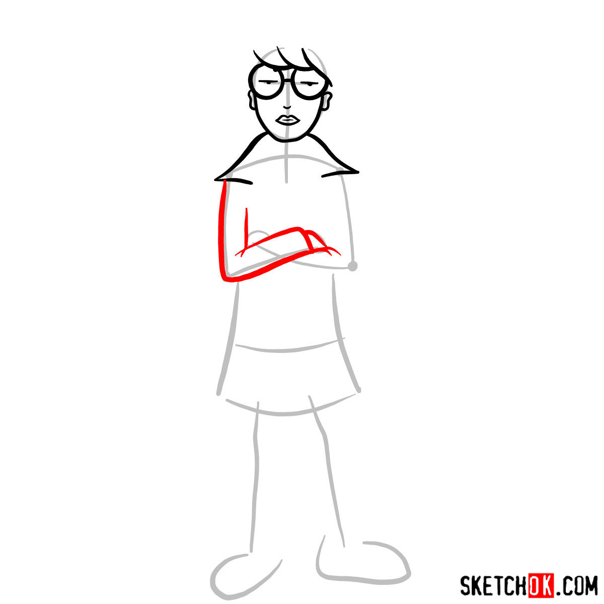 How to draw Daria - step 05
