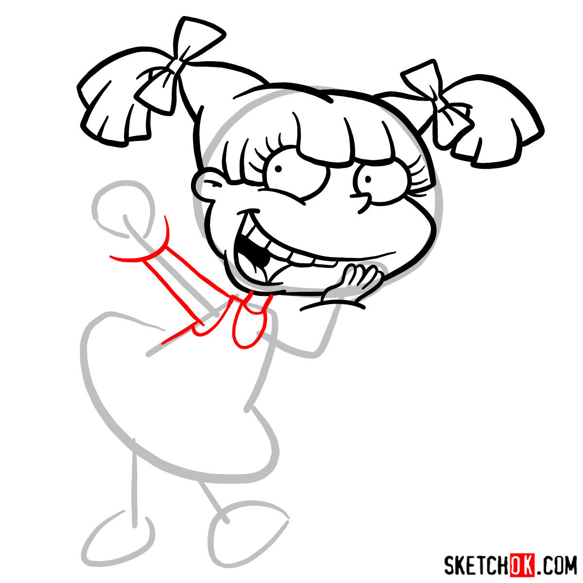 How to draw Angelica Pickles - step 06