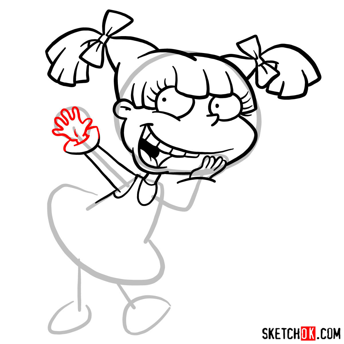 How to draw Angelica Pickles - step 07
