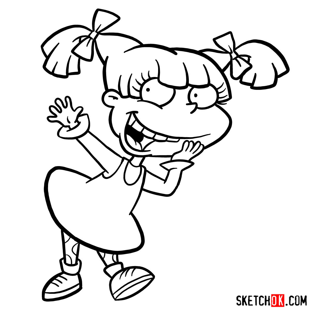 How to draw Angelica Pickles - step 12
