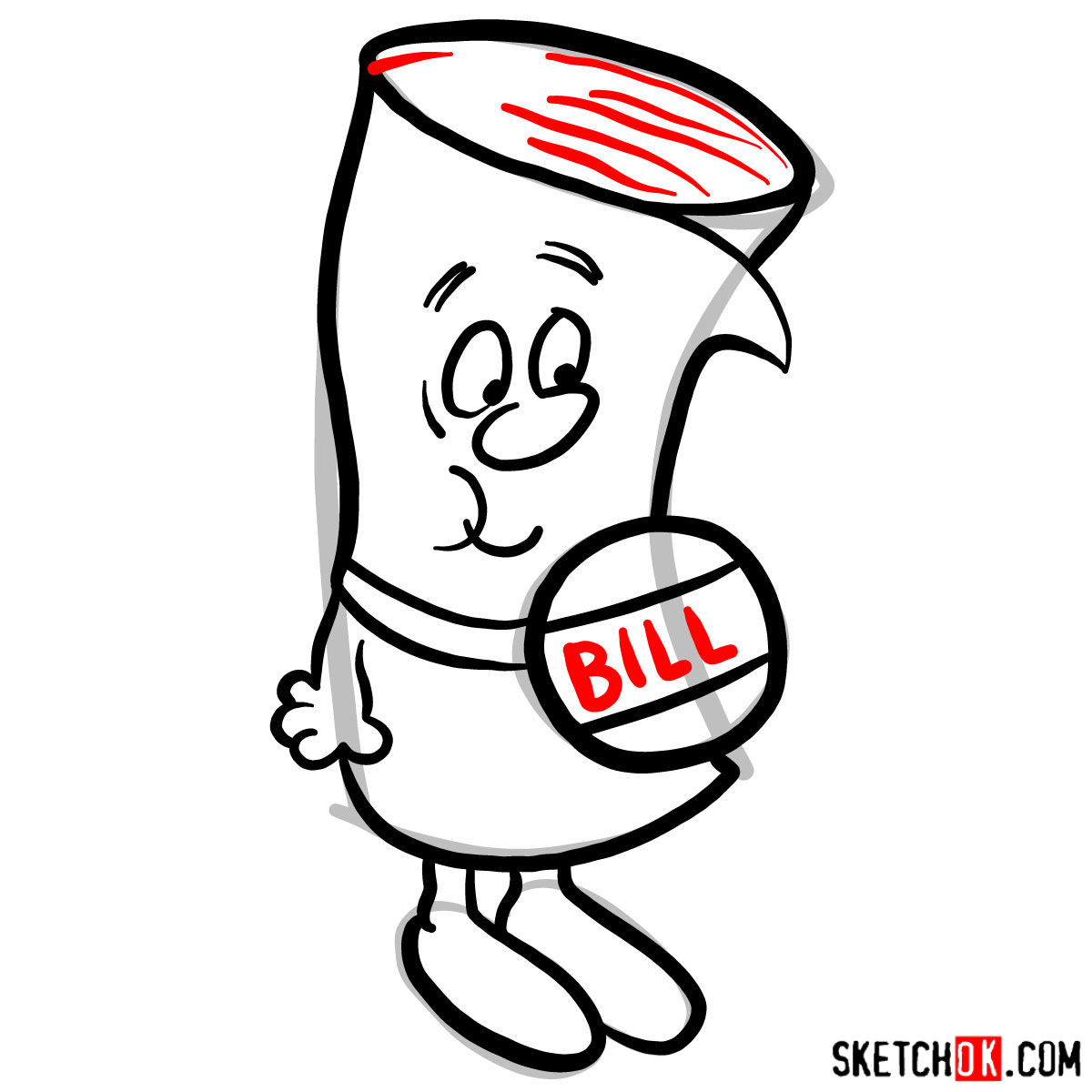 How to draw Bill from School House Rock - step 07