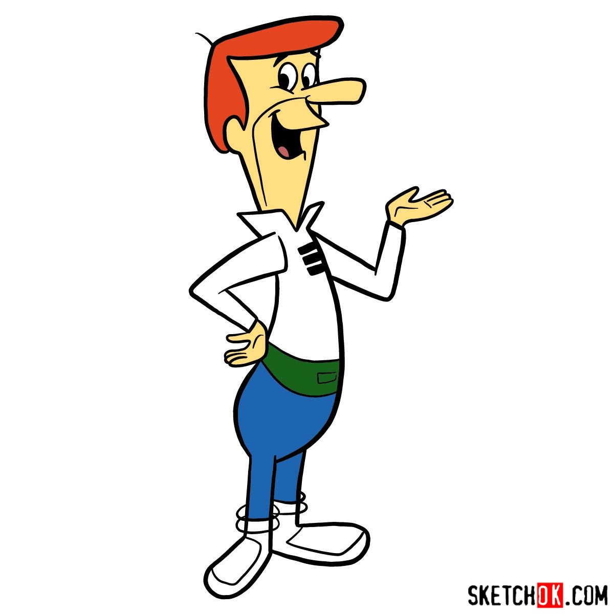 How to draw George Jetson