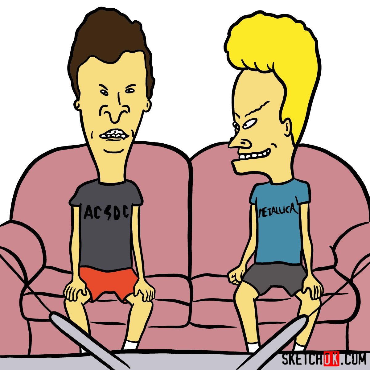 How to draw Beavis and Butt-Head