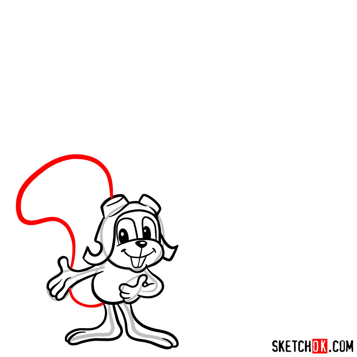 How to draw Rocky and Bullwinkle together - step 07