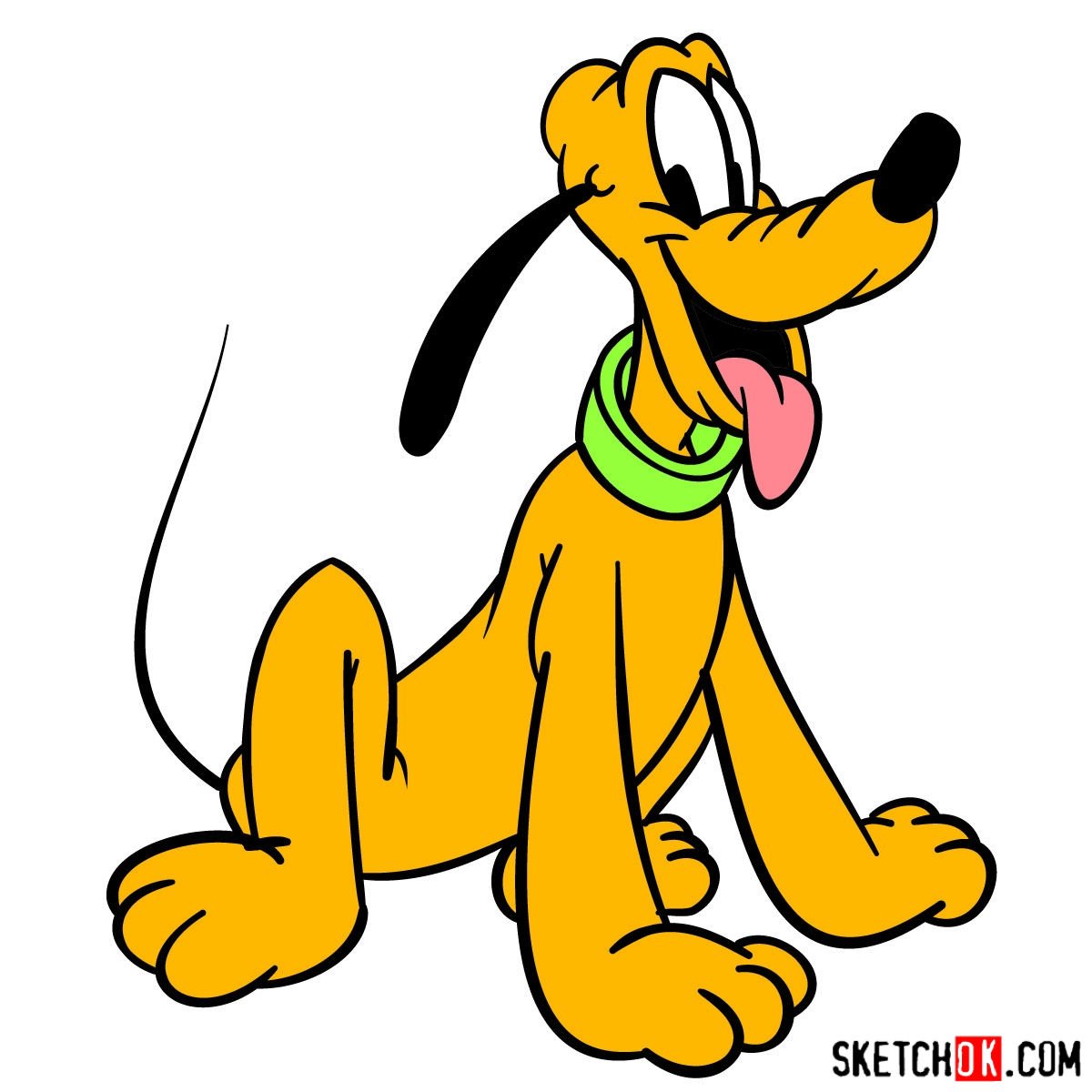 How to draw Pluto the Pup