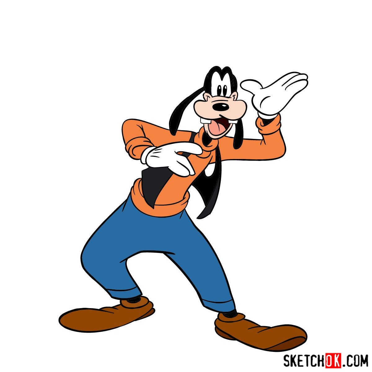 How to draw Goofy