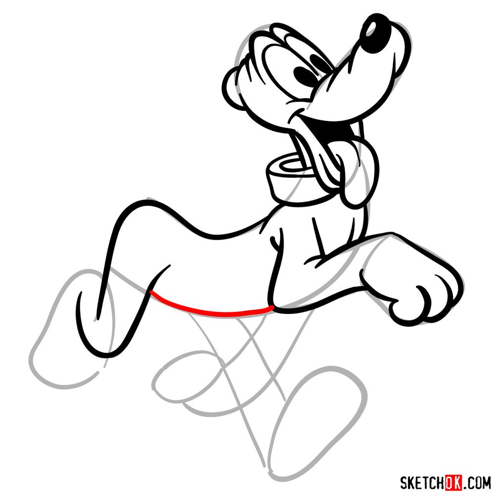 Draw Pluto in 17 steps - step 12