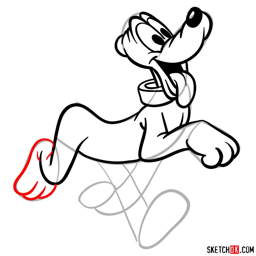 Draw Pluto in 17 steps - step 13