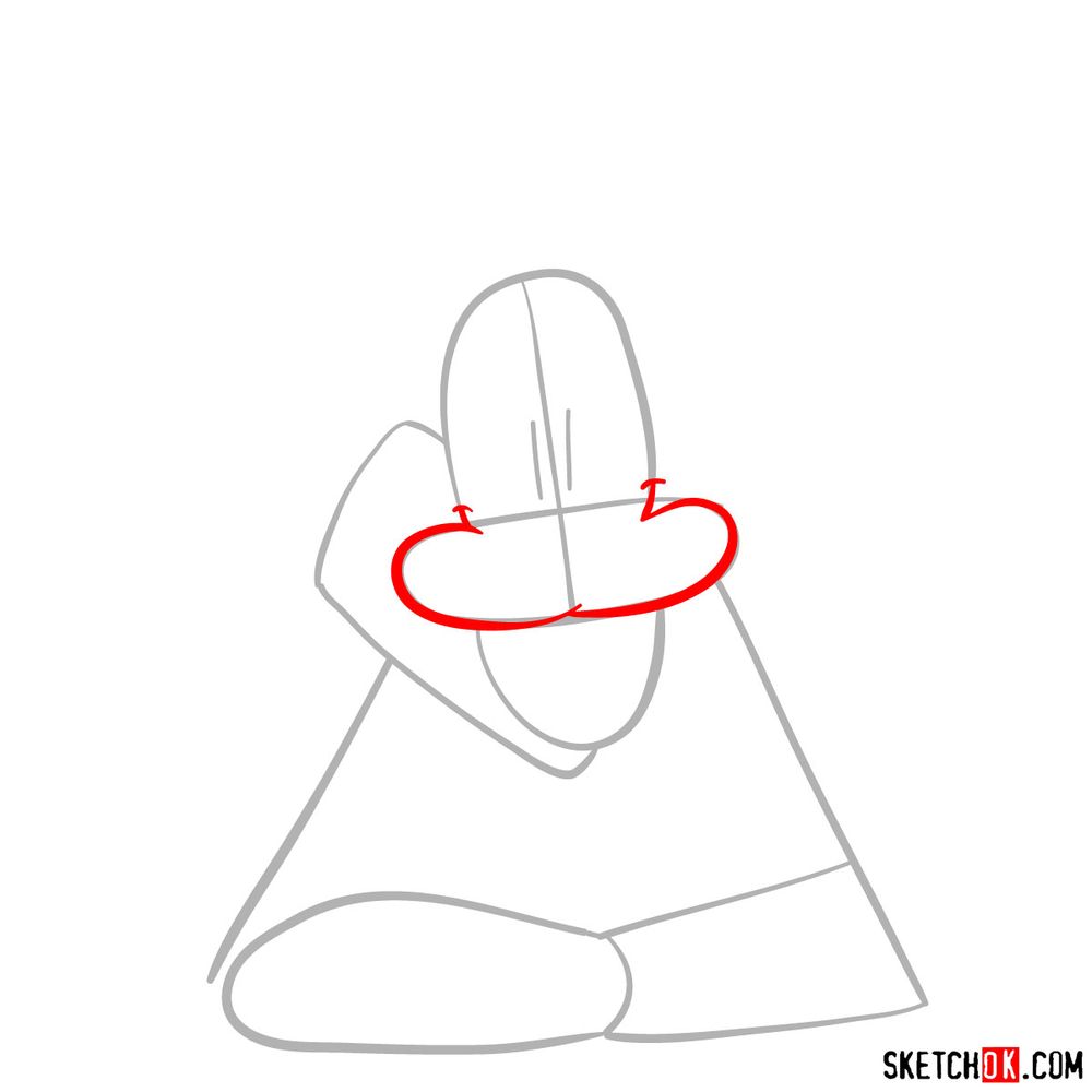 Draw Goofy in 17 steps - step 03