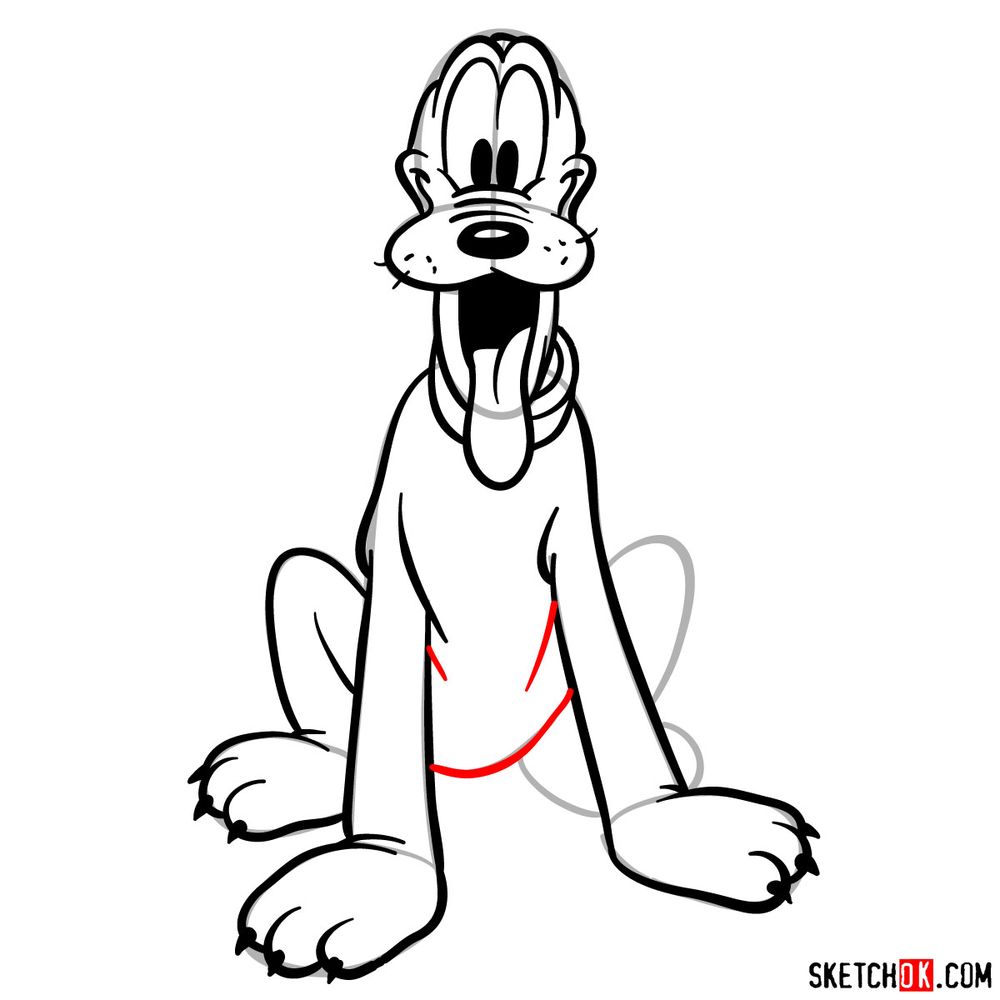 Let's draw Pluto in 15 steps - step 12