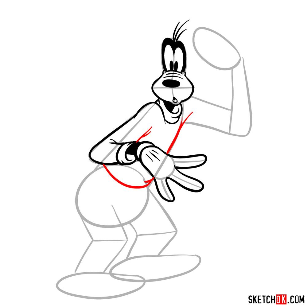 Goofy drawing guide (20 steps) - step 10