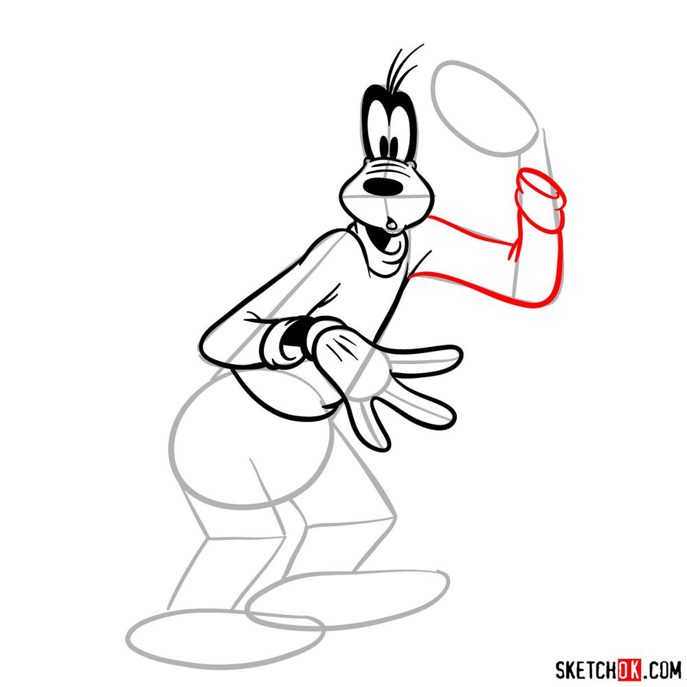 Goofy drawing guide (20 steps) - step 11