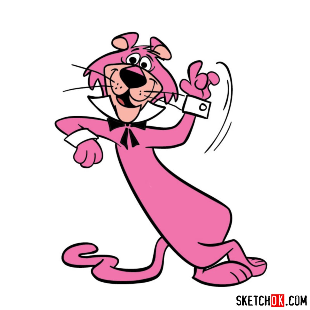 How to draw Snagglepuss