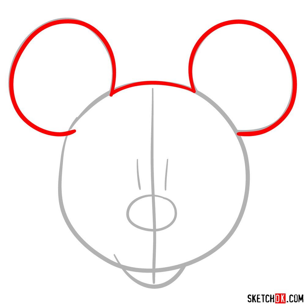 Mickey mouse face Drawing Easy with this how-to video and step-by-step  drawing instructions. Easy … | Mickey drawing, Mickey mouse drawing easy,  Simple face drawing