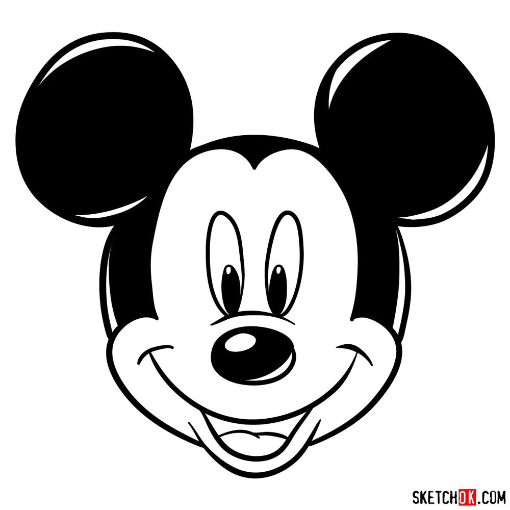 Mickey Mouse drawing  How to draw Mickey Mouse  Easy drawings easy