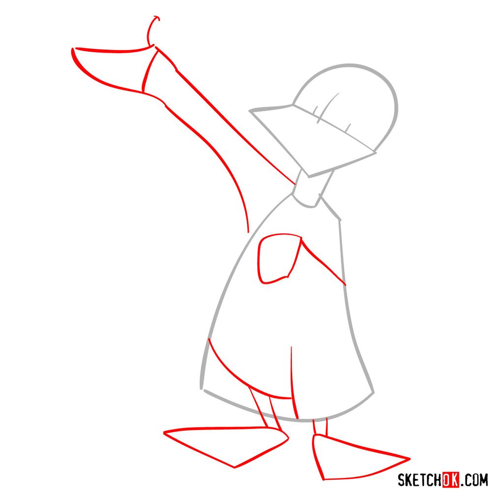 How to draw Ludwig Von Drake - step 02