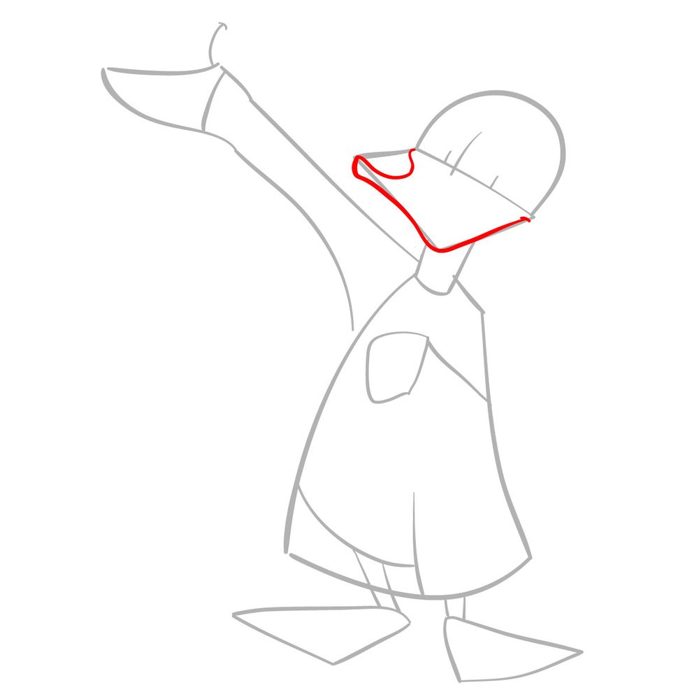 How to draw Ludwig Von Drake - step 03