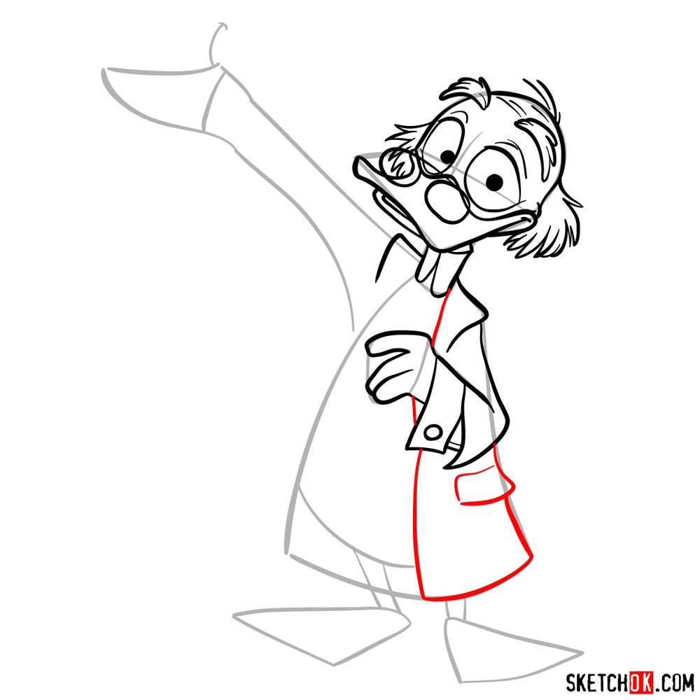 How to draw Ludwig Von Drake - step 13