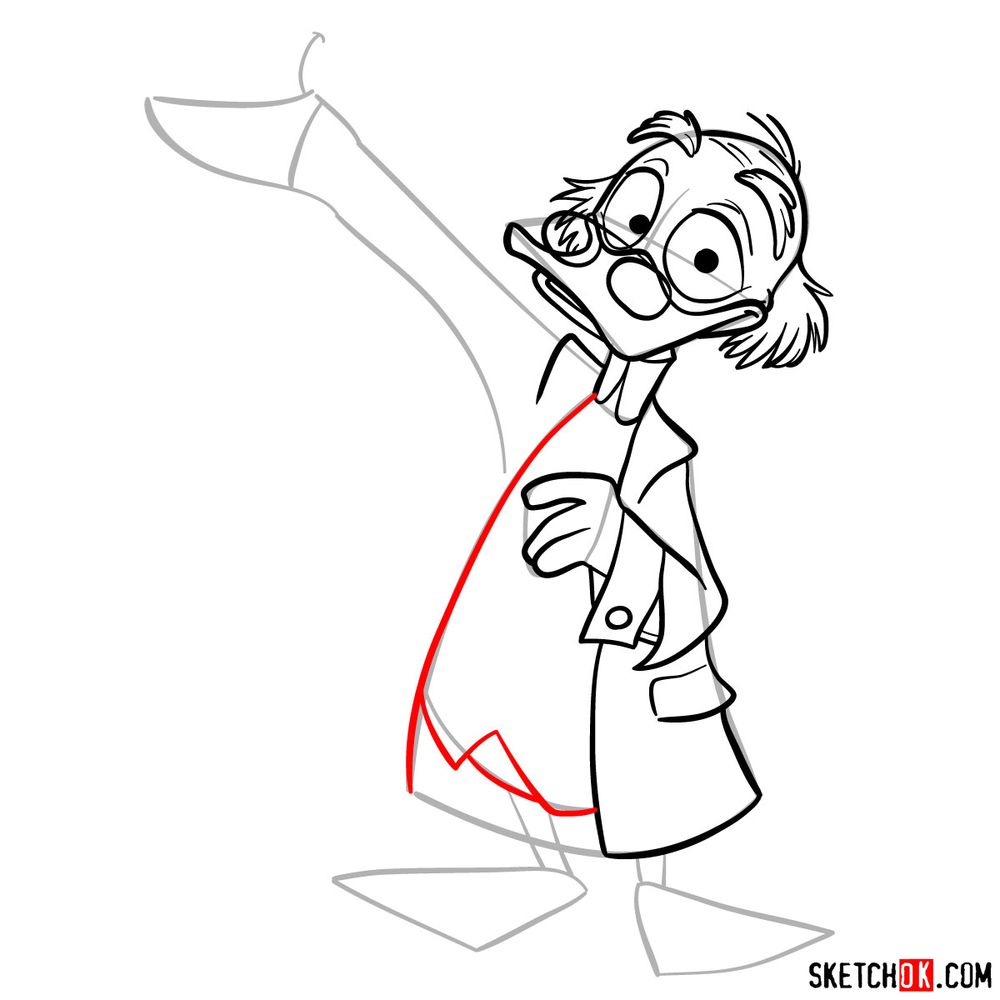 How to draw Ludwig Von Drake - step 14