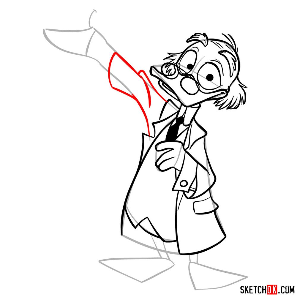 How to draw Ludwig Von Drake - step 16