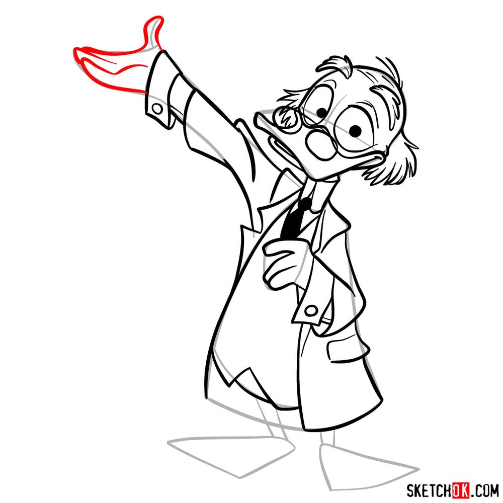 How to draw Ludwig Von Drake - step 18