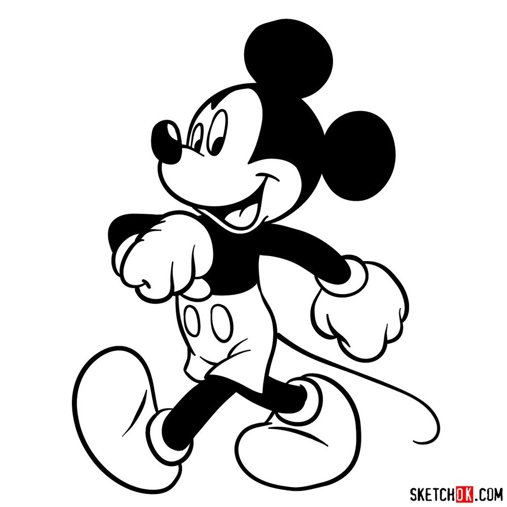 How to draw Mickey Mouse | Nil Tech - shop.nil-tech