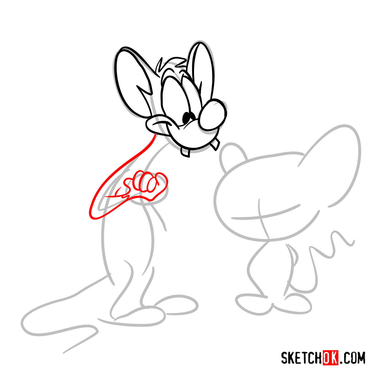 How to draw Pinky and the Brain together - step 05
