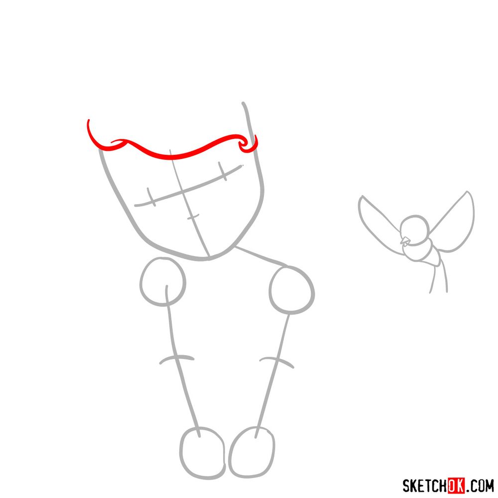 How to draw Princess Sofia - step 03