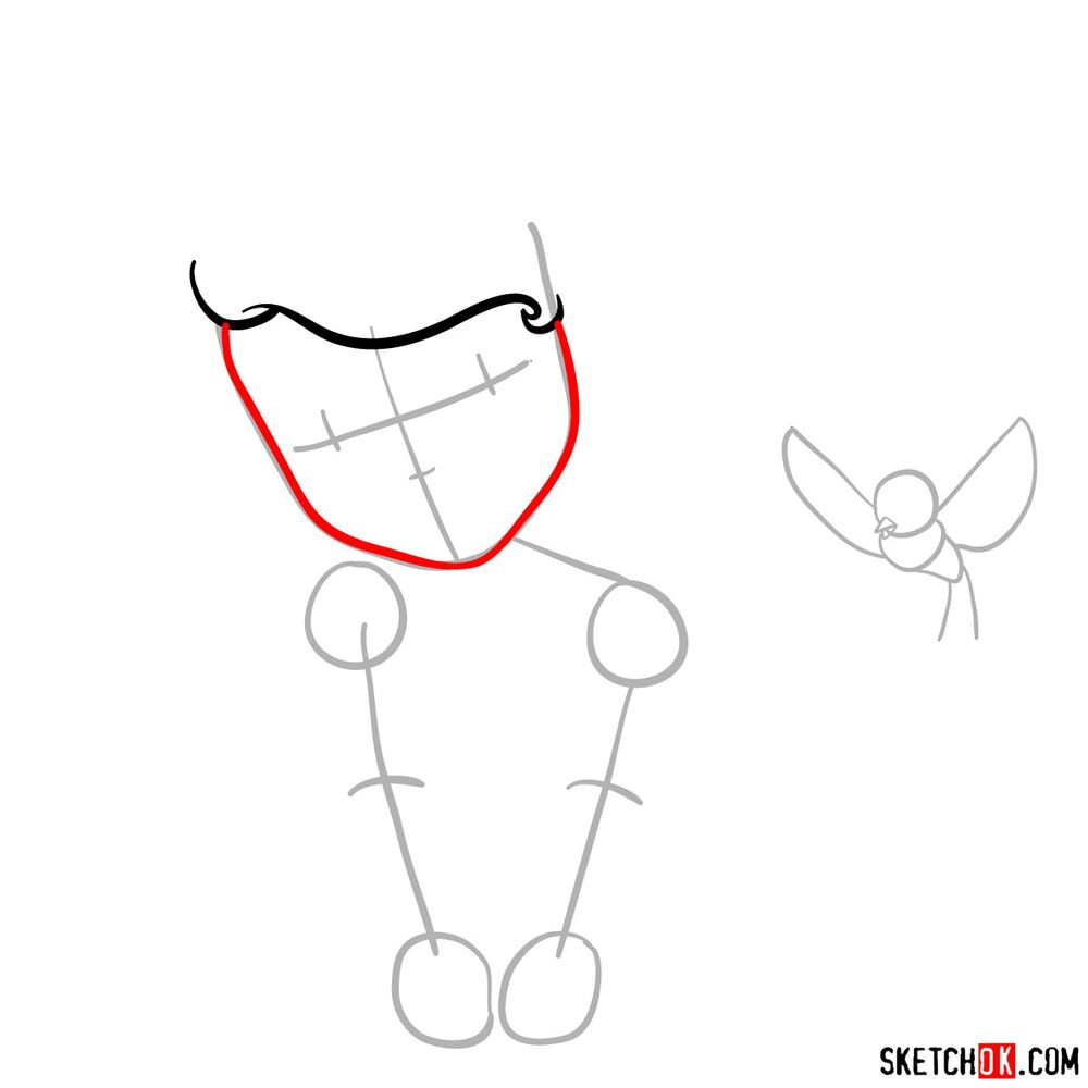 How to draw Princess Sofia - step 04