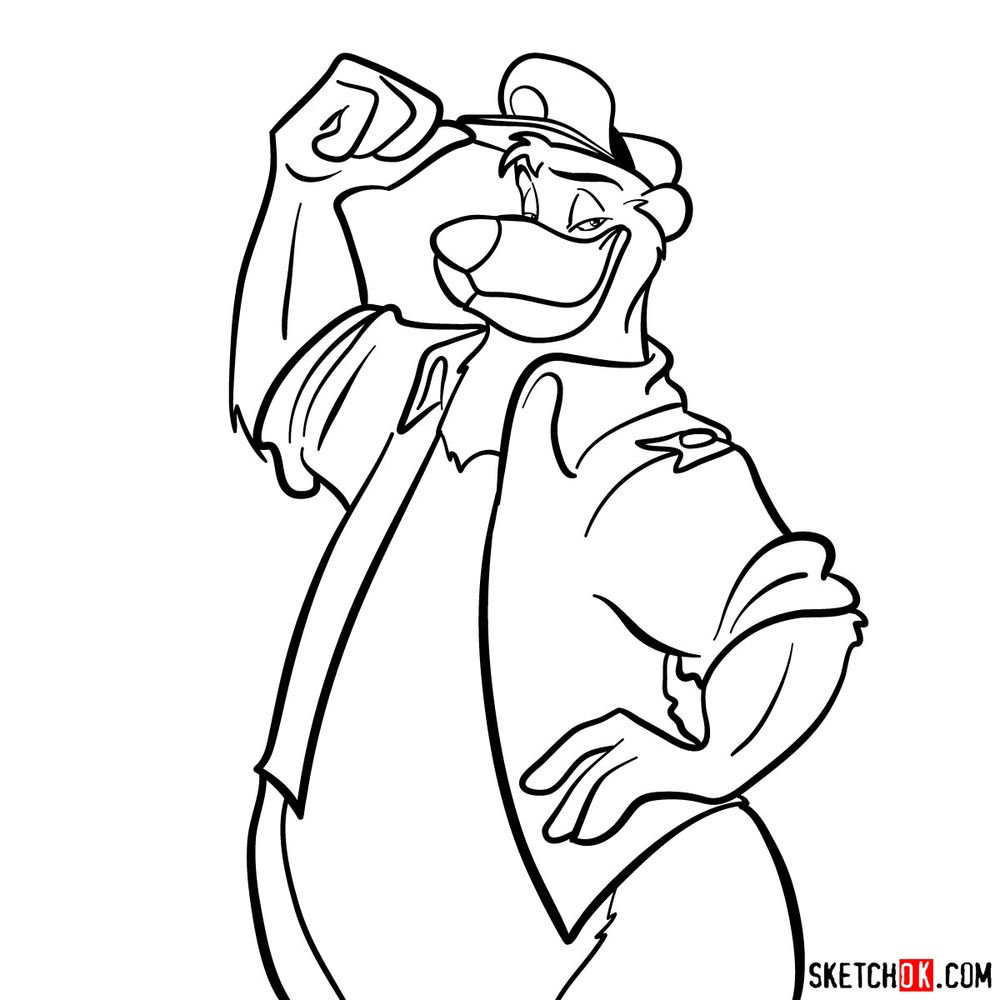 How to draw Baloo (TaleSpin)