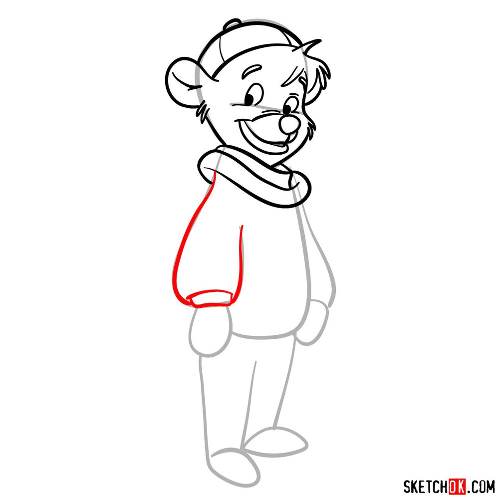 How to draw Kit from TaleSpin - step 09