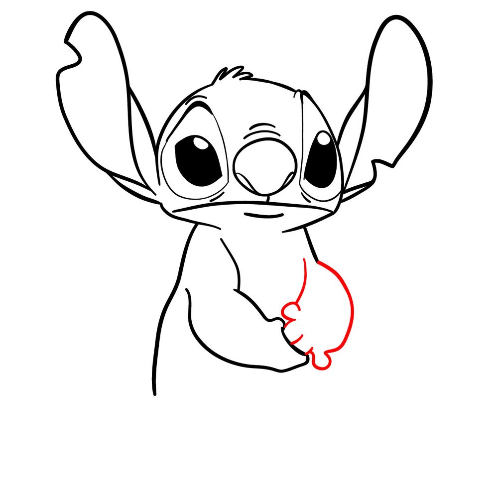 How to draw Stitch - step 13